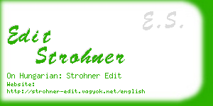 edit strohner business card